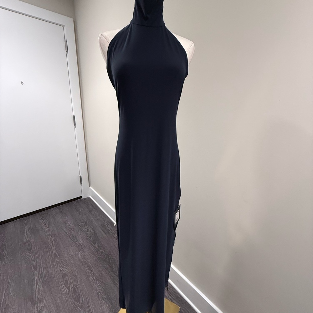 Norma Kamali Midnight Blue Backless Dress